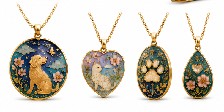 Colgante de esmalte cloisonné hecho a medida